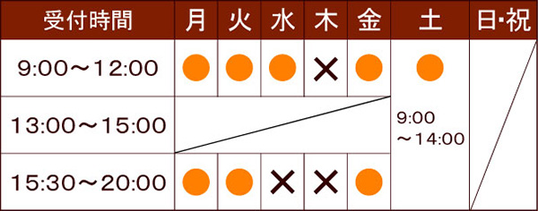 営業時間・受付時間